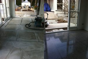 swimming pool concrete polished 3 NZ Grinders concrete floor polishing before and after Tauranga