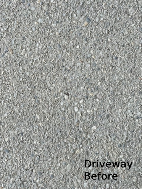 Driveway clean and seal nz grinders concrete aggregate cleaning and sealing before Bush hammer outdoor driveway NZ Grinders Tauranga before clean