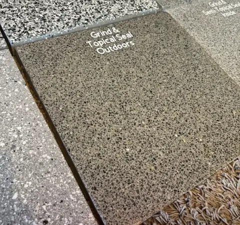 Bush Hammer Concrete Sample NZ Grinders Tauranga