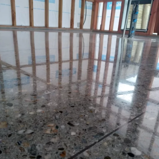 full stone 5 Full stone exposure aggregate floor NZ Grinders Tauranga Queenstown