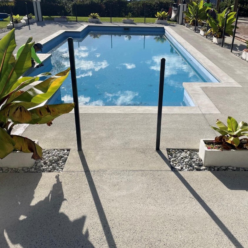 Pool refurbishment NZ Grinders Tauranga 2 Pool after refurbishment repairs NZ Grinders
